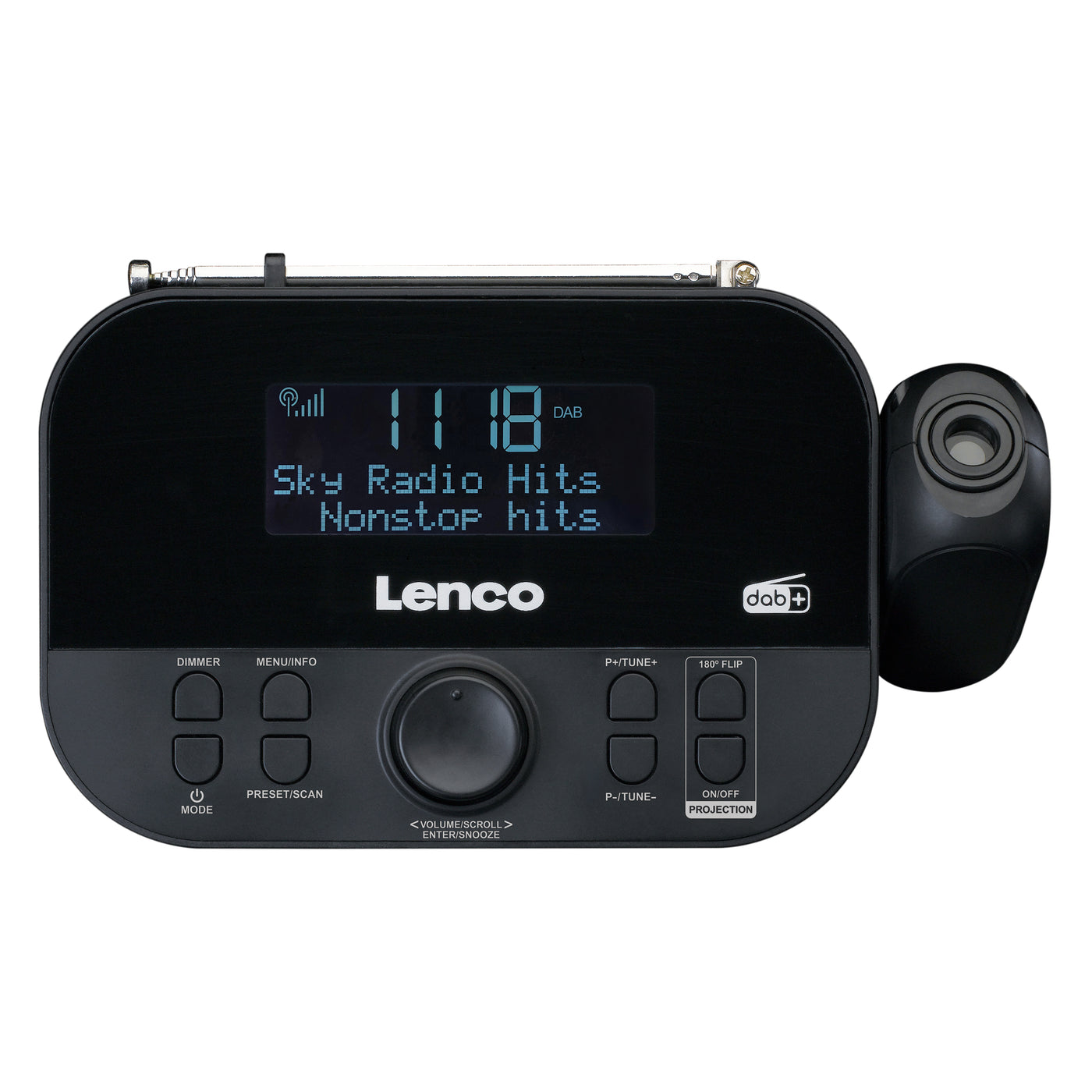 LENCO CR-615BK - DAB+ and FM radio with Time projection - Black – Lenco -Catalog