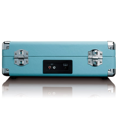CLASSIC PHONO TT-11BU Suitcase turntable with Bluetooth® - Built-in speakers - Blue