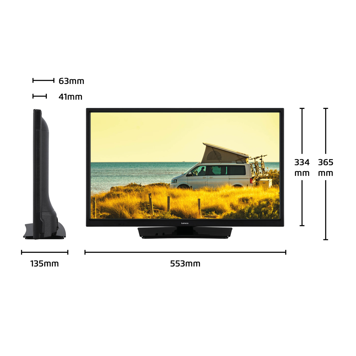 LENCO LED-2463BK - 24 Android Smart TV with 12V car adapter, black –  Lenco-Catalog