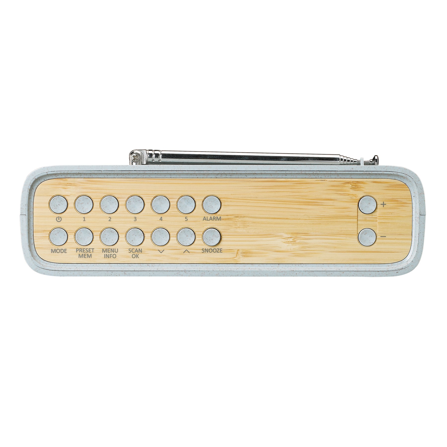 LENCO PDR-046GY - Eco DAB+ radio -Catalog met Bluetooth® white/bamboo Lenco 5.0, –
