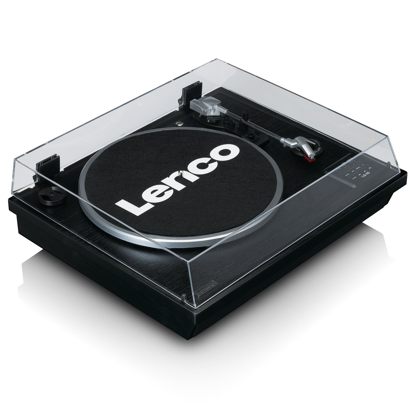 LENCO LS-55BK - Gramofon z Bluetooth®, koderem USB MP3, głośnikami - Czarny