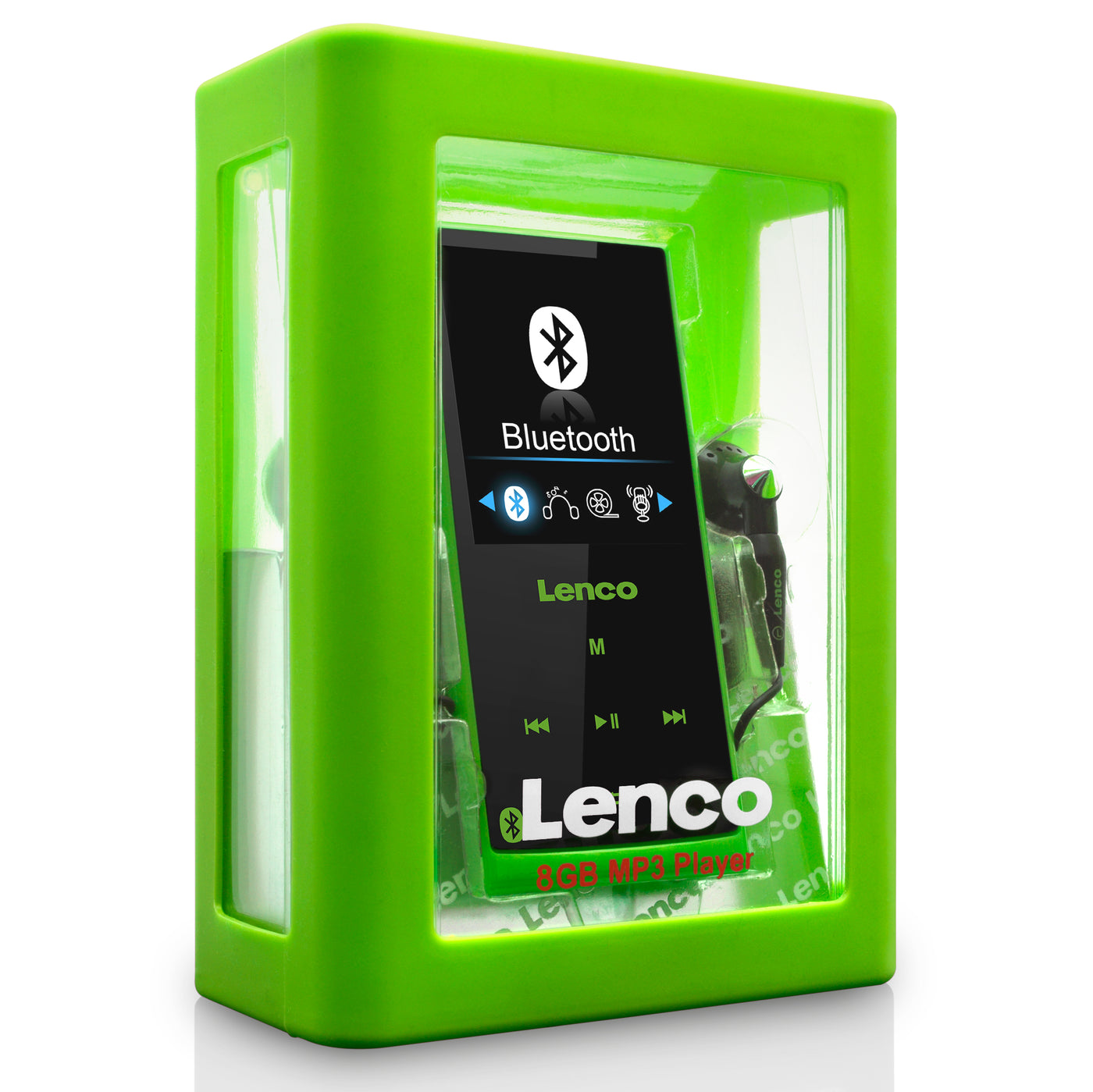 Lenco Xemio-760 BT Zielony - Odtwarzacz MP3/MP4 z pamięcią Bluetooth® 8GB - Zielony 