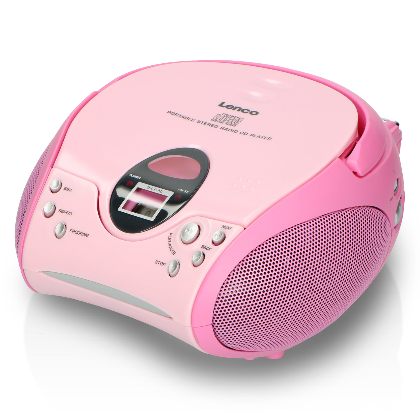 – stereo player FM CD Pink with Pink radio -Catalog - Portable Lenco - LENCO SCD-24