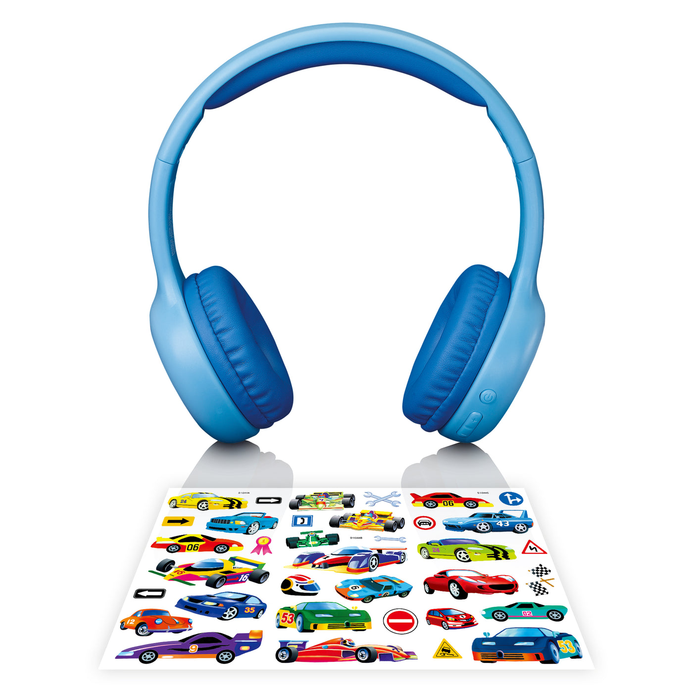 LENCO HPB-110BU - Składane dziecięce słuchawki Bluetooth® - Niebieski