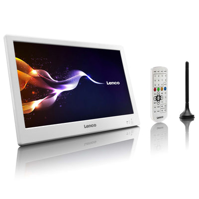 LENCO TFT-1038WH - 10" LED TV with DVB-T2, AUX IN - White