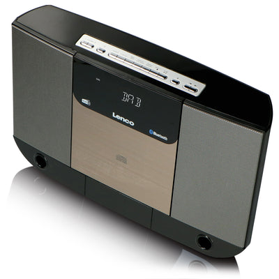 LENCO DAR-045BK - Zestaw HiFi z radiem CD DAB+FM i Bluetooth® - Czarny