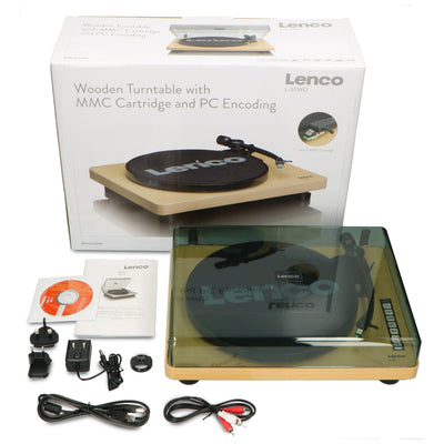 LENCO L-30WD Gramofon z kodowaniem USB/PC - Drewno