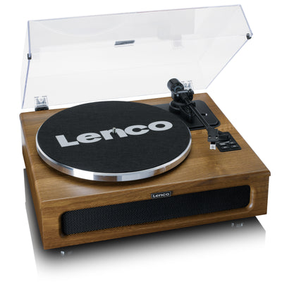 LENCO LS-410WA - Gramofon z 4 wbudowanymi głośnikami - Drewno