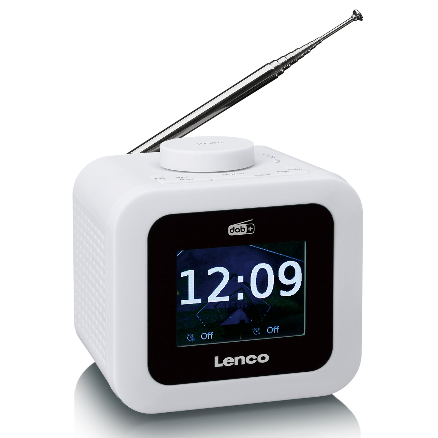 LENCO CR-620WH - DAB+/FM Clock Radio with colour display - White