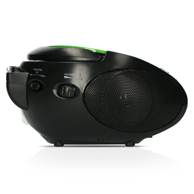 LENCO SCD-24 Green/Black - Portable stereo FM radio with CD player - Green/black