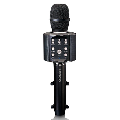 LENCO BMC-090BK - Bluetooth® Karaoke microphone with speaker & lighting - Black