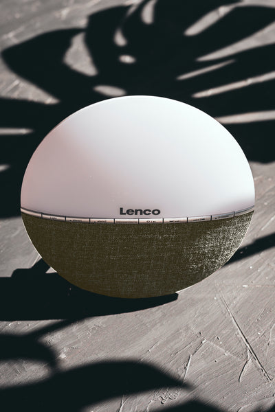 LENCO CRW-4CR - FM Alarm Clock Radio - Wake up light with Bluetooth® - Cream