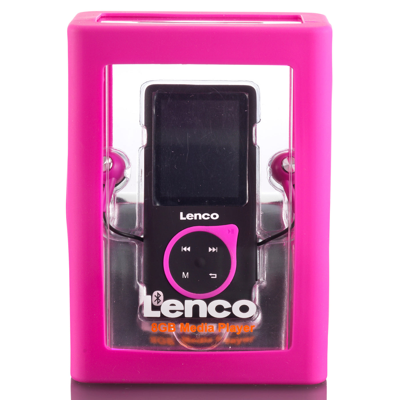 LENCO XEMIO-768 Różowy - odtwarzacz MP3/MP4 z Bluetooth® w zestawie. Karta micro SD 8 GB - różowa