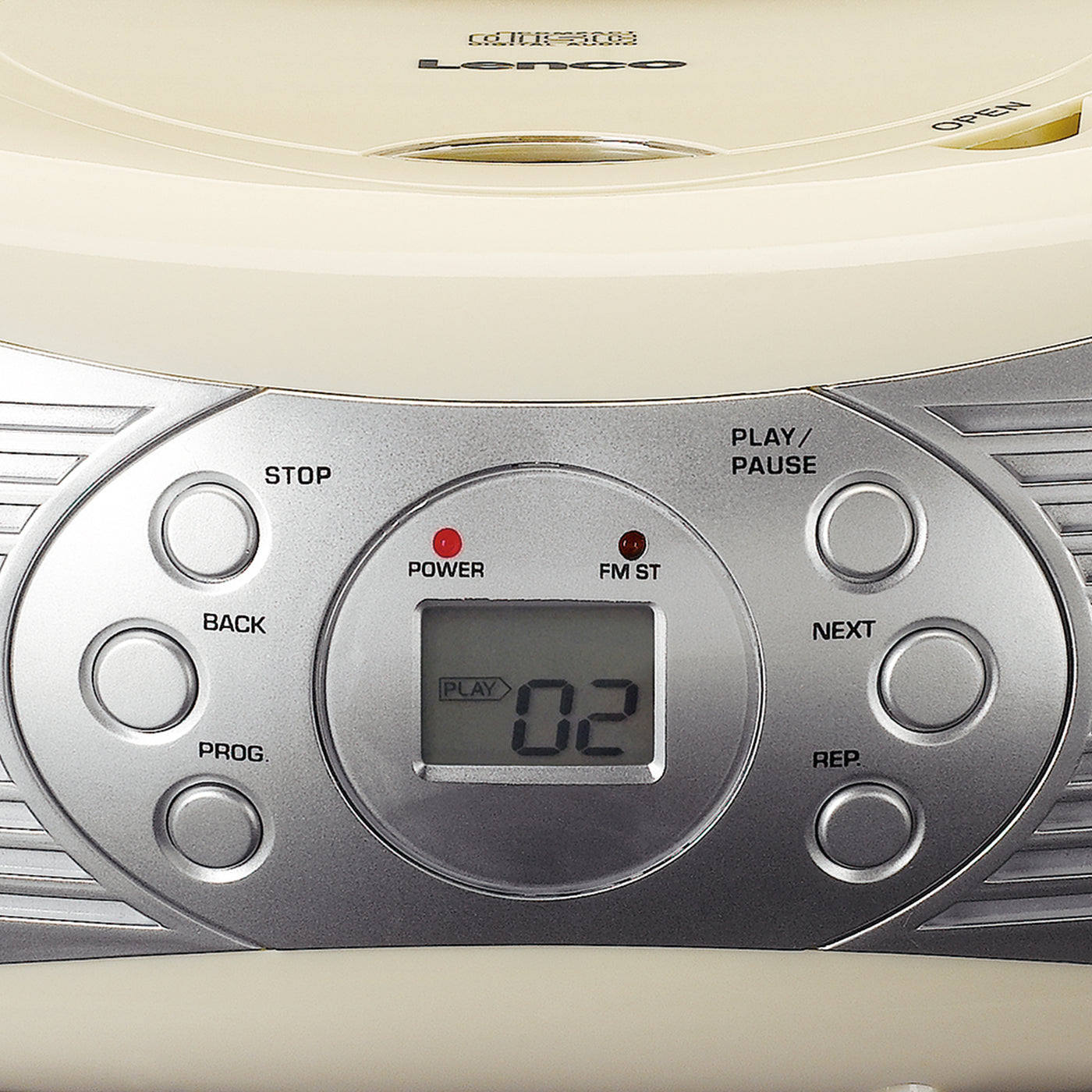LENCO SCD-12CR - Przenośne radio FM/odtwarzacz CD stereo - Kremowy
