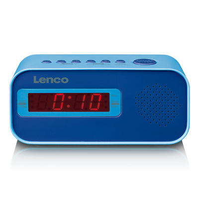 LENCO CR-205BU  - Alarm clock radio with sticker set - Blau