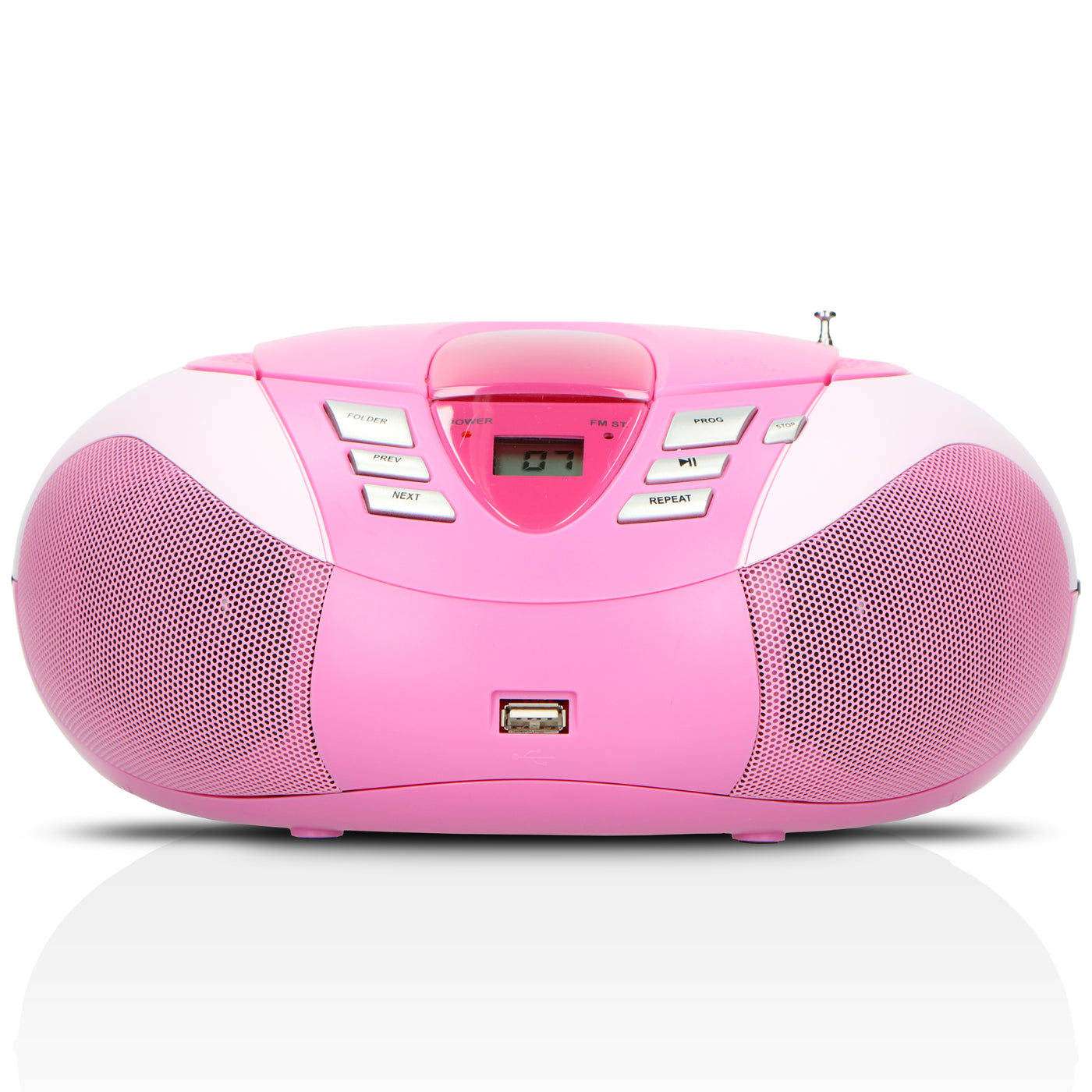 LENCO SCD-37 USB Pink - Portable FM Radio CD and USB player - Pink – Lenco -Catalog | Radios