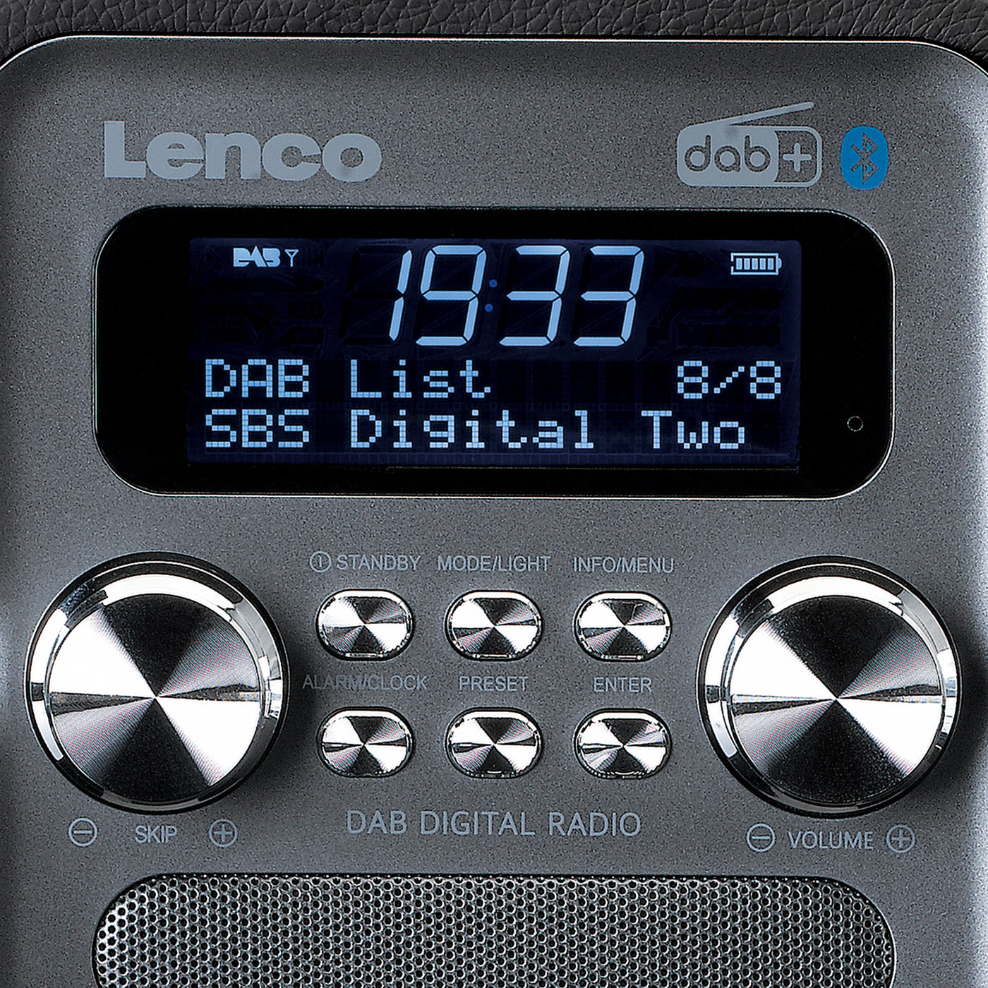 LENCO PDR-051BKSI - Portable DAB+ Radio AUX-inp with Lenco-Catalog Bluetooth® and FM –