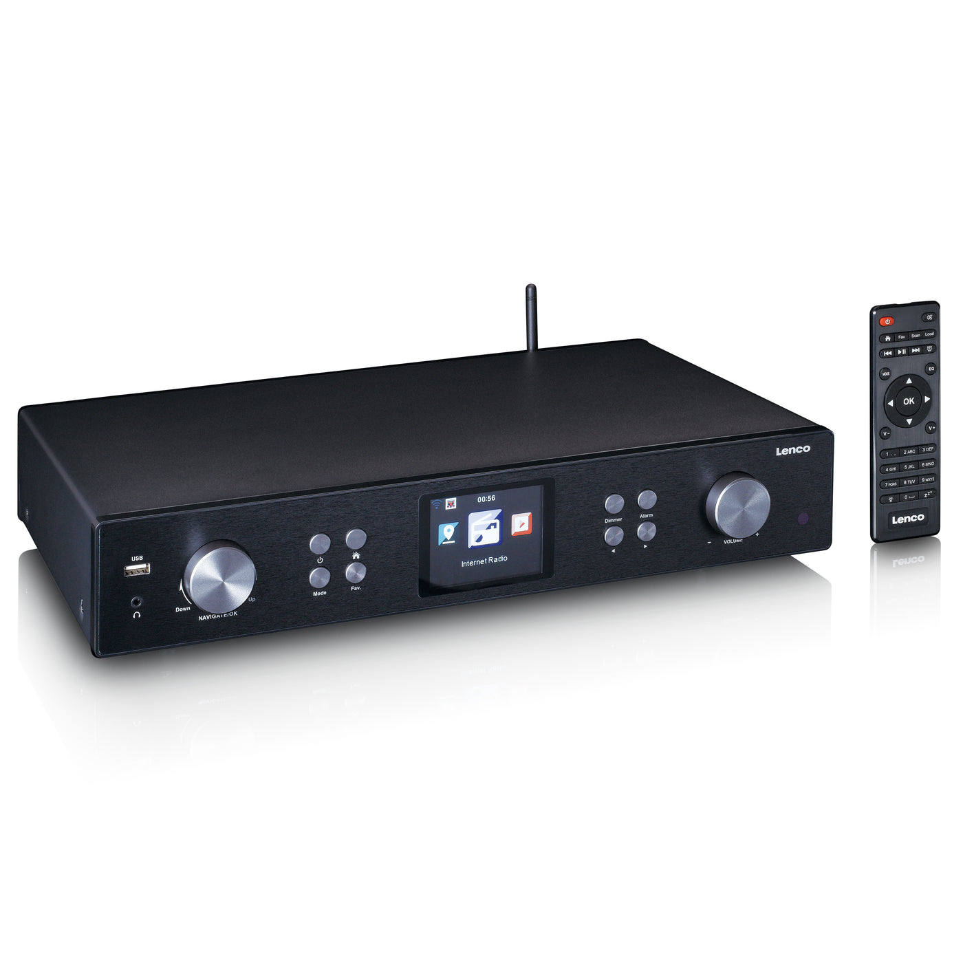 LENCO DIR-250BK - Radio internetowe z DAB+, FM, odtwarzaczem MP3 i Bluetooth® - Czarne