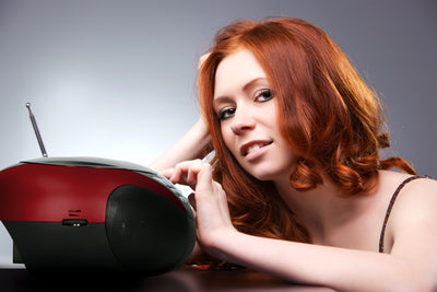 LENCO SCD-37 USB Czerwony - Przenośne radio FM i odtwarzacz USB - Czerwony
