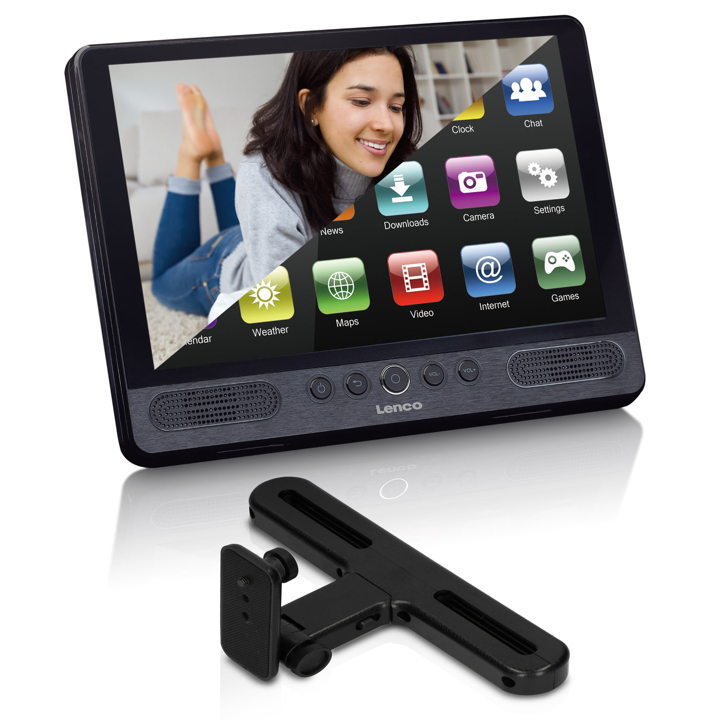 LENCO TDV1001BK - Tablet - - WIFI Portable -Catalog Android USB Lenco player – - DVD