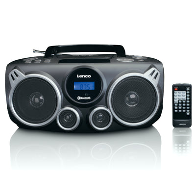 LENCO SCD-100BK - Przenośny odtwarzacz CD z radiem PLL FM i Bluetooth® - Czarny
