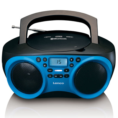 LENCO SCD-501BU Przenośny odtwarzacz CD-USB z radiem FM i Bluetooth® – niebieski