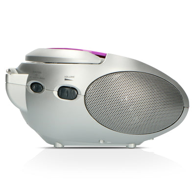 LENCO SCD-24 Purple - Portable stereo FM radio with CD player - Purple