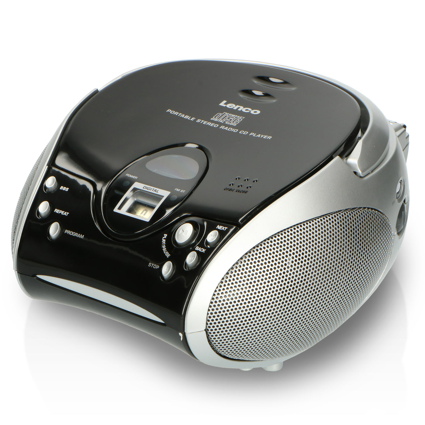 LENCO SCD-24 Black/Silver - Portable stereo FM radio with CD player - –  Lenco-Catalog