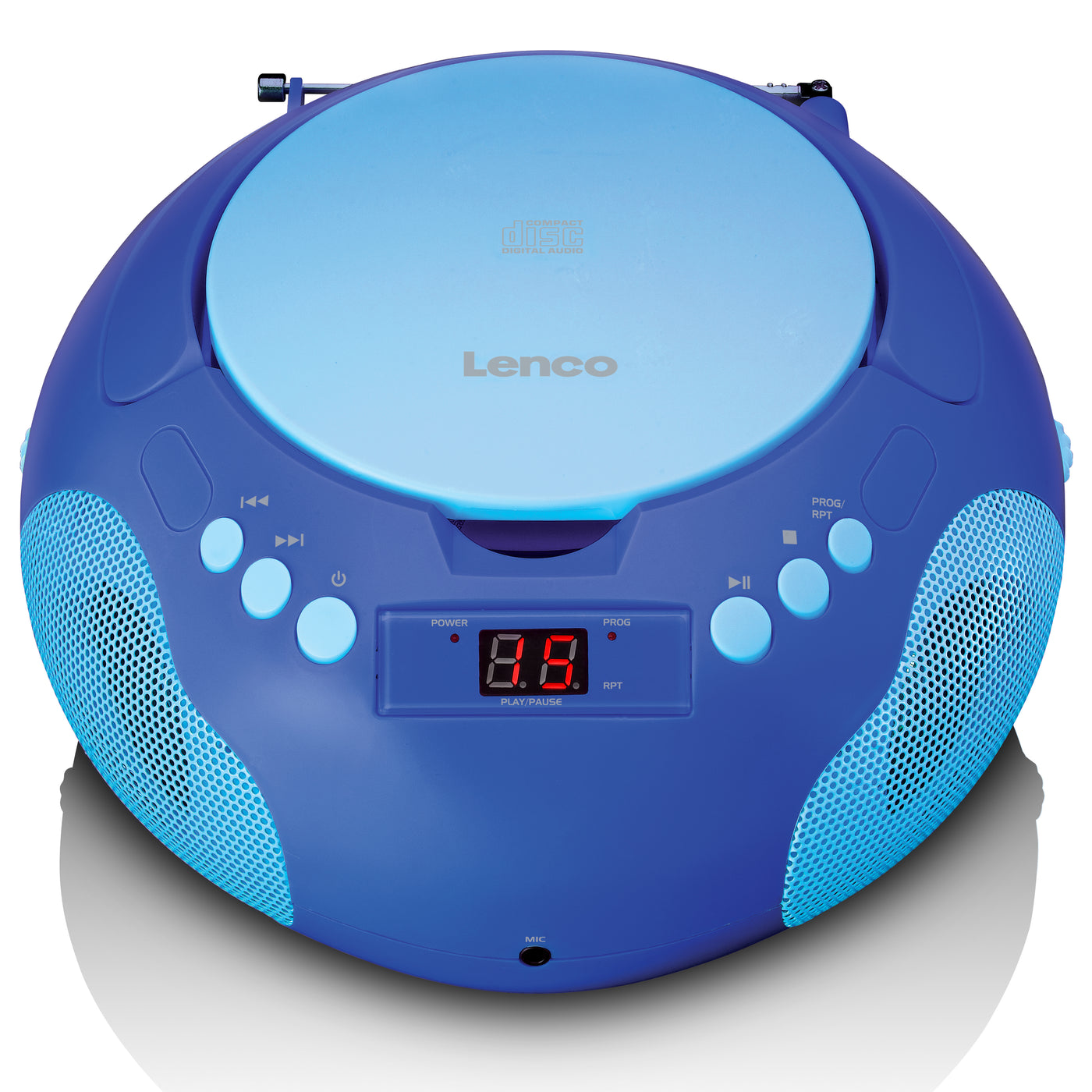 LENCO SCD-620BU - Przenośne radio/odtwarzacz CD z. MIKROF.