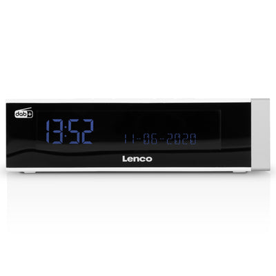 Lenco CR-630WH - Stereo DAB+/FM clock Radio with USB-port and AUX-input - White