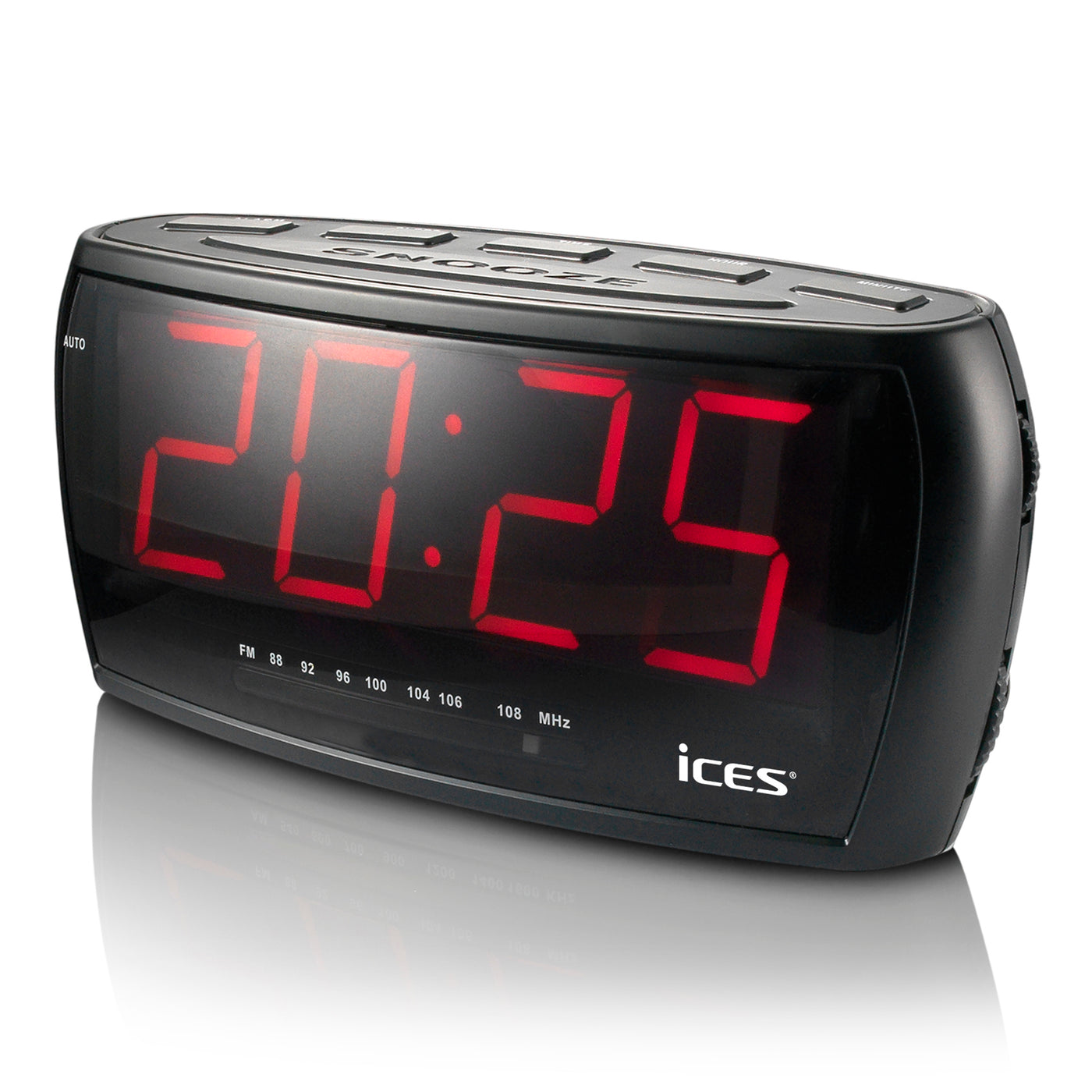 Ices ICR-230-1 - FM clock radio, display 1,8" - Black