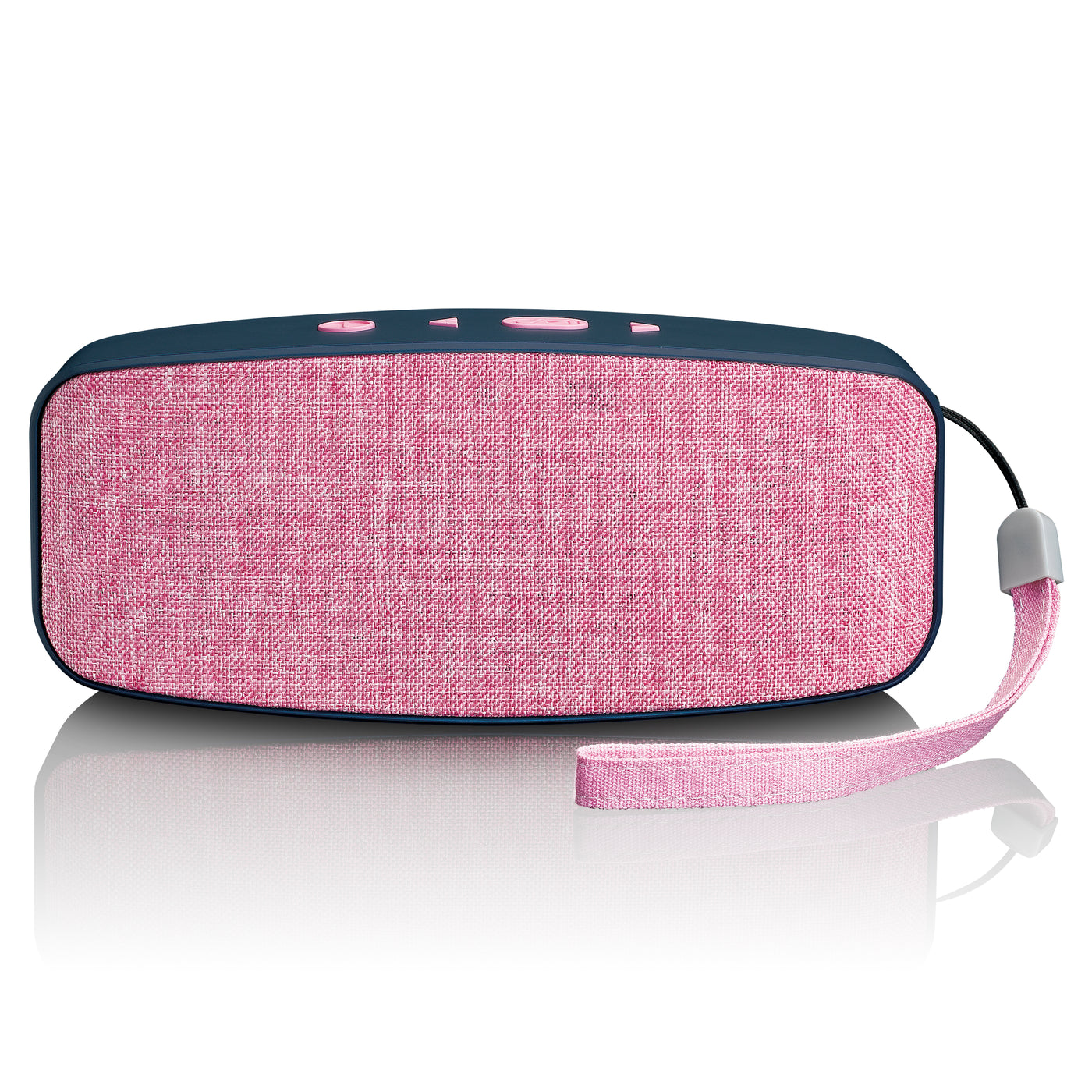 LENCO BT-130PK - Stereo Bluetooth® speaker with 6w output power and carry strap - Pink
