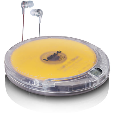 LENCO CD-012TR - Przenośny odtwarzacz CD z funkcją ładowania - Przezroczysty