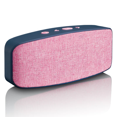 LENCO BT-130PK - Stereo Bluetooth® speaker with 6w output power and carry strap - Pink