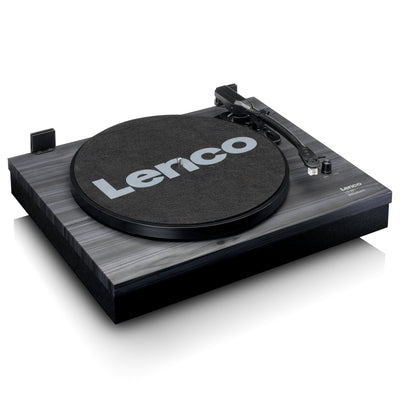 LENCO LS-301BK - Gramofon z Bluetooth® i dwoma osobnymi głośnikami, czarny