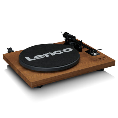 LENCO LS-480WD - Gramofon z wbudowanym wzmacniaczem i Bluetooth® oraz 2 głośnikami zewnętrznymi - Drewno
