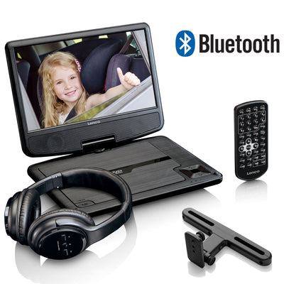LENCO DVP-947BK - 9" DVD player - USB - Bluetooth® headphone - Black