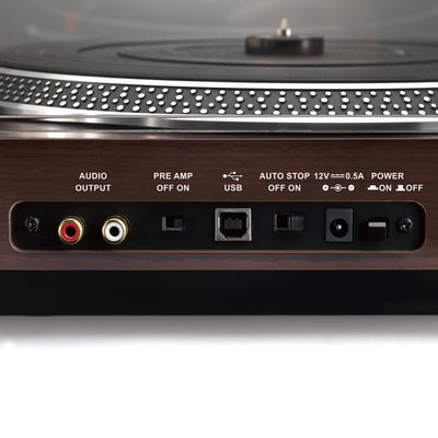 Lenco L-90X - Gramofon z kodowaniem USB/PC - Orzech