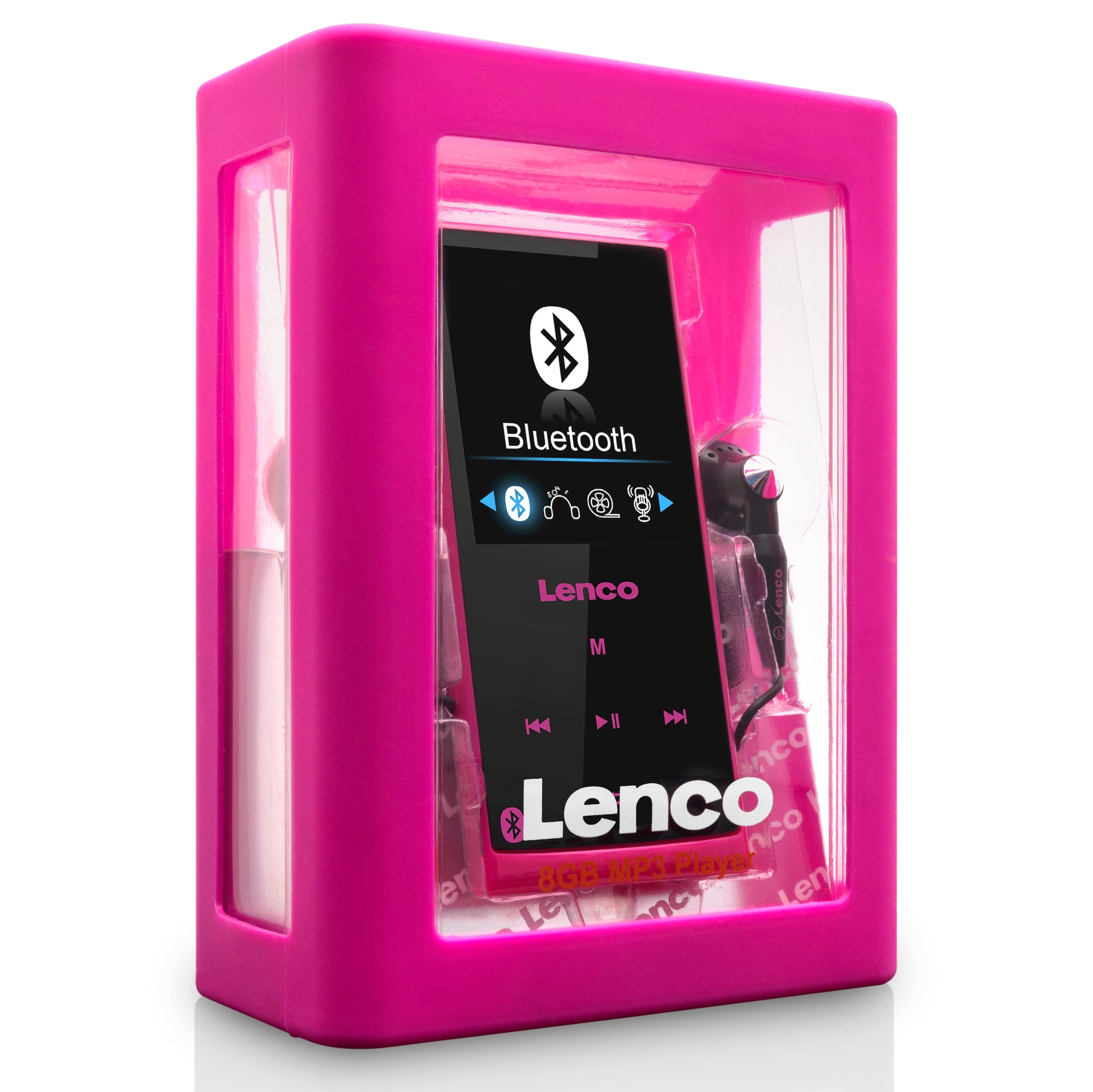 MP3/MP4 - Lenco 8GB - with Xemio-760 Pink memory player BT Bluetooth® – Lenco-Catalog