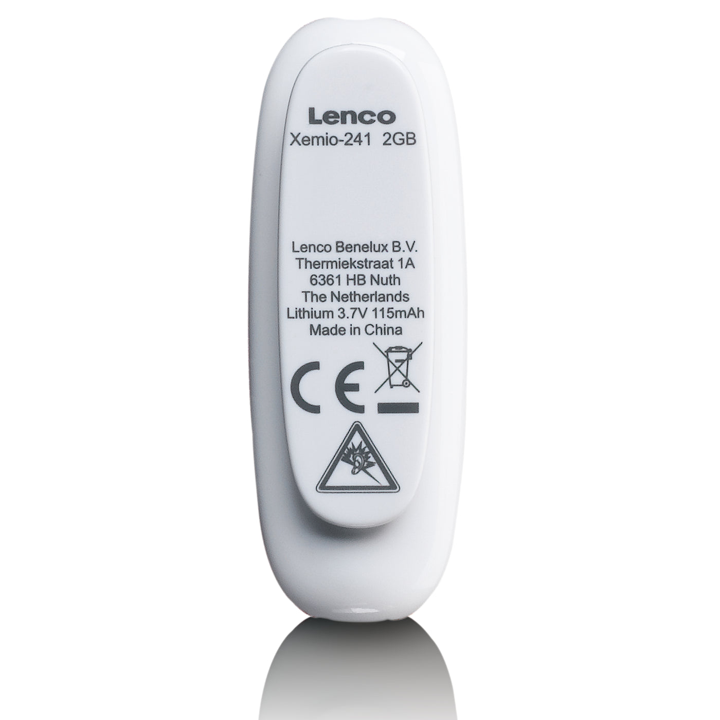 LENCO Xemio-241GY - Odtwarzacz MP3 Clip z pamięcią 2 GB - Szary