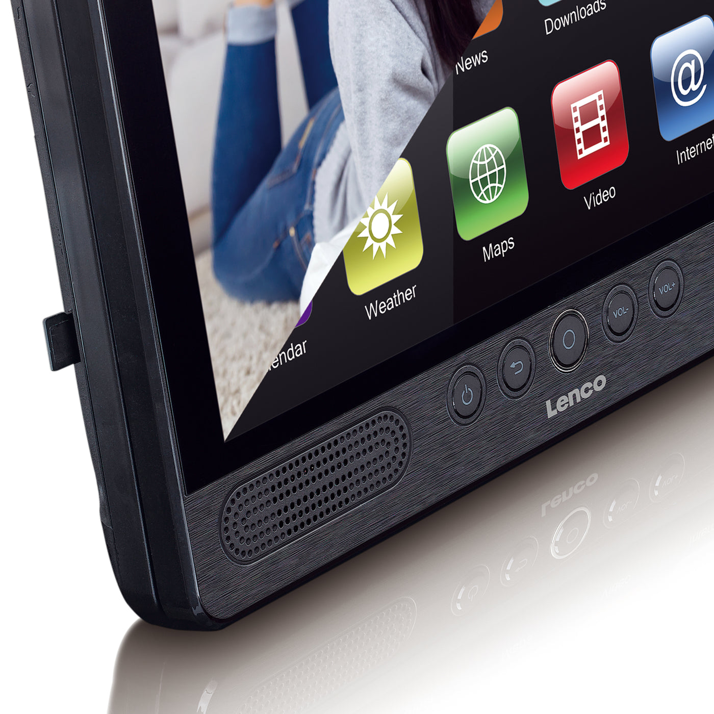 LENCO TDV1001BK - Tablet - Przenośny odtwarzacz DVD Android - WIFI - USB