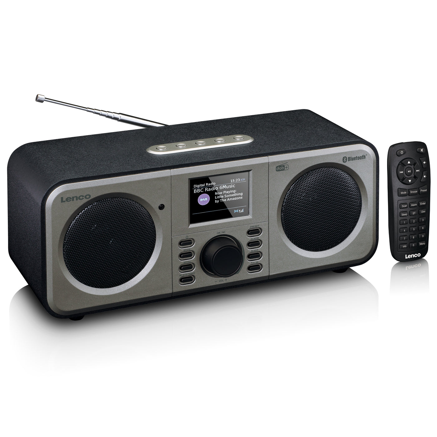 LENCO DAR-030BK - Radio stereofoniczne DAB+ FM z Bluetooth® - Czarne