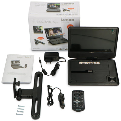 LENCO DVP-901BK - Przenośny odtwarzacz DVD 9" z portem USB - Czarny
