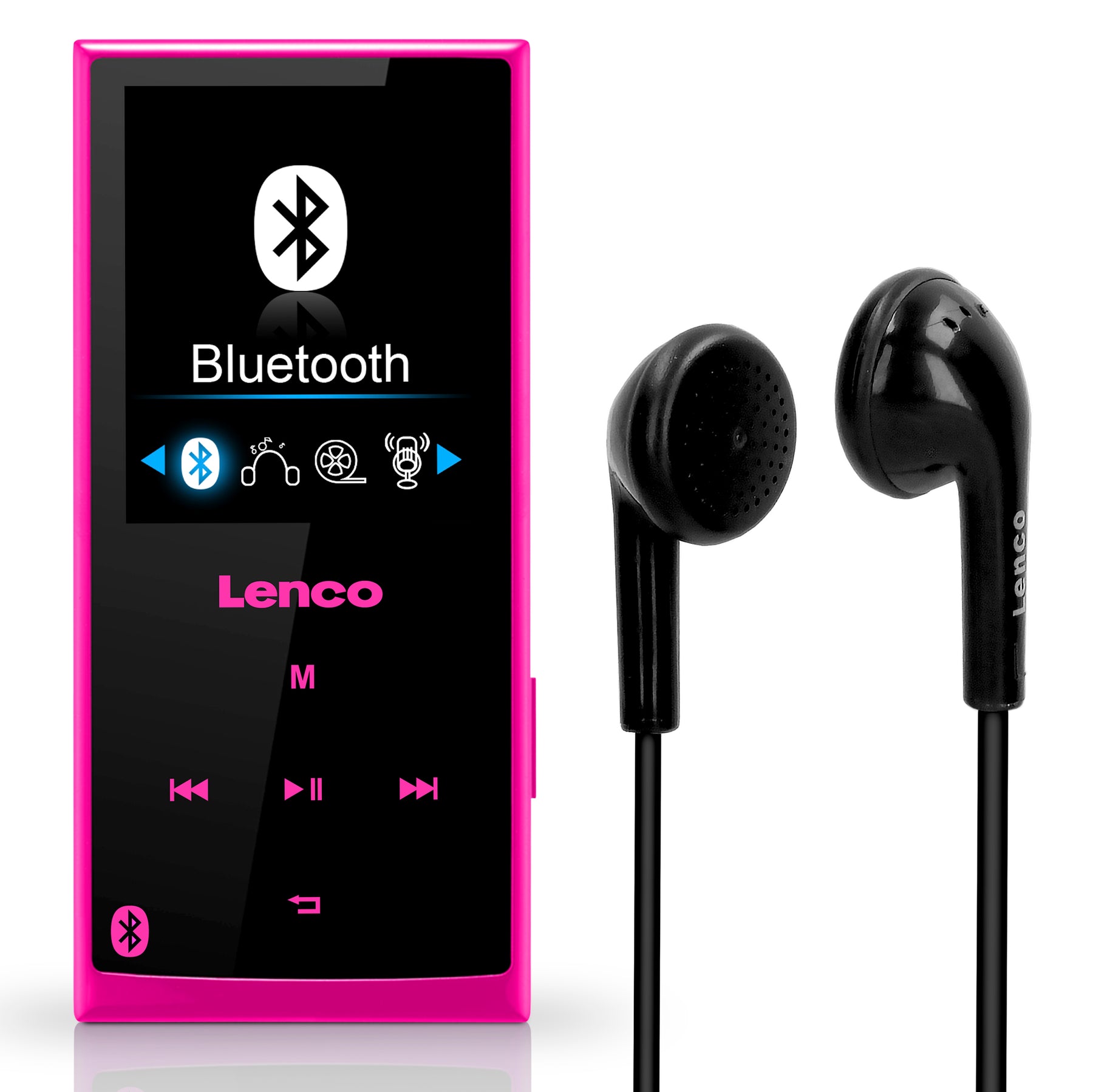 Xemio-760 8GB Lenco-Catalog player with Bluetooth® Pink Lenco memory - – MP3/MP4 BT -