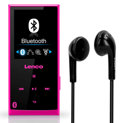 Lenco Xemio-760 BT Pink - MP3/MP4 player with Bluetooth® 8GB memory - Pink