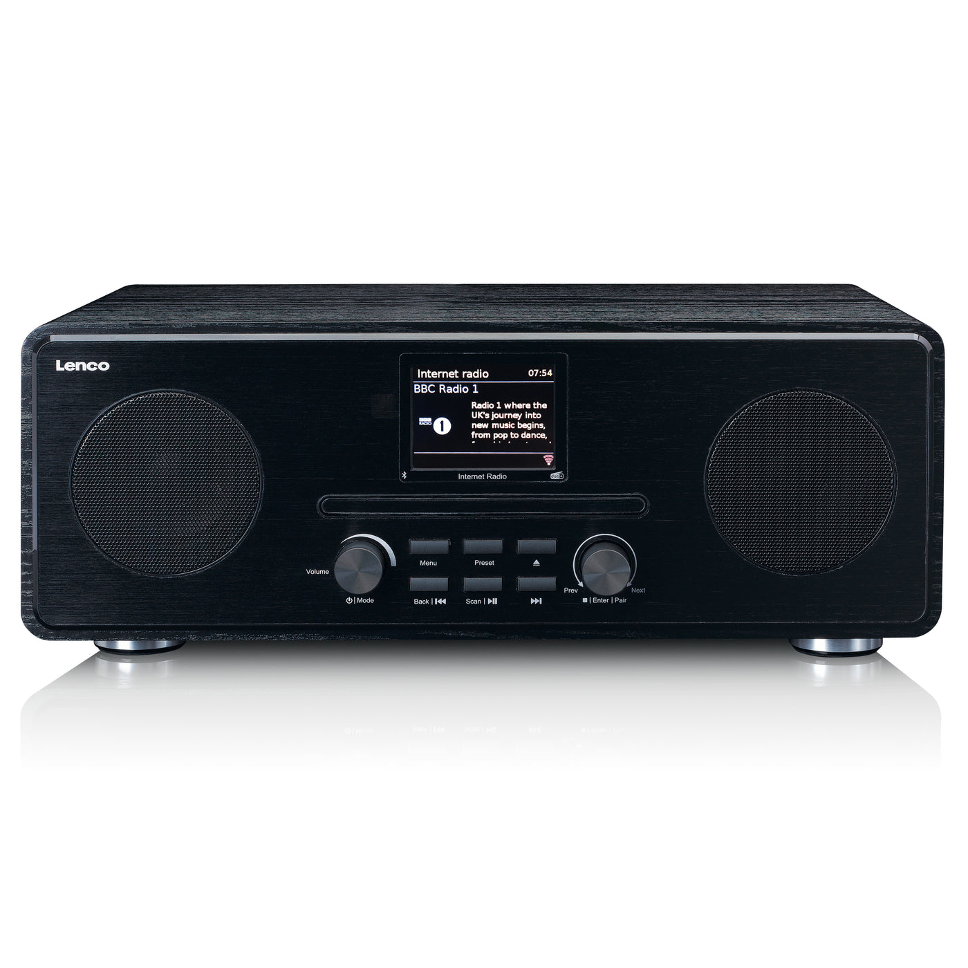 LENCO DIR-260BK - Radio internetowe / DAB + FM z odtwarzaczem CD i Bluetooth®, czarne