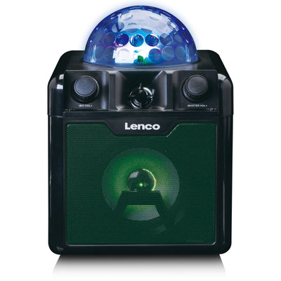 LENCO BTC-055BK - Głośnik Bluetooth® ze światłami, USB, SD, RC, MIC, AC