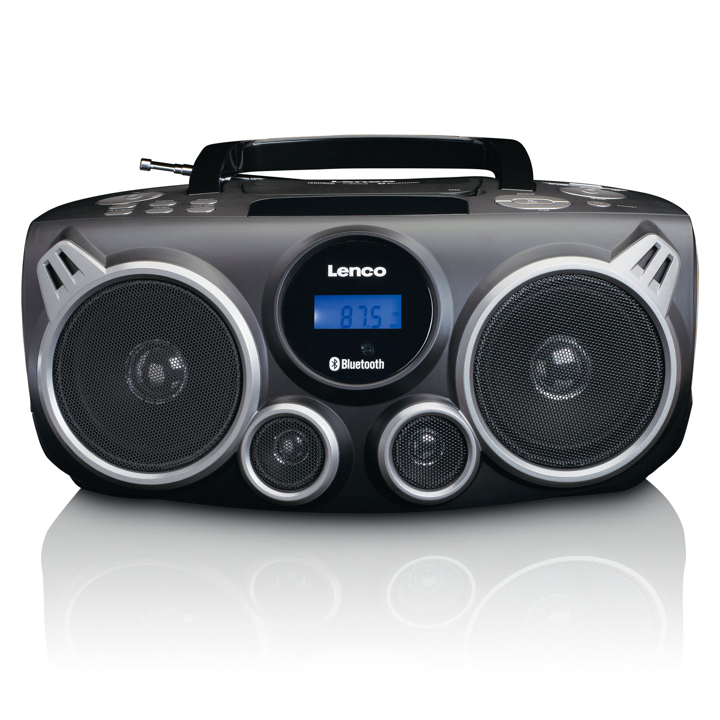 LENCO SCD-100BK - Przenośny odtwarzacz CD z radiem PLL FM i Bluetooth® - Czarny