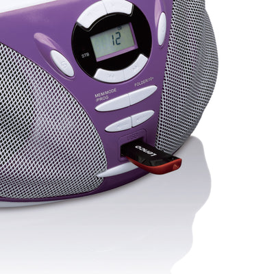 LENCO SCD-300PU - Radio przenośne - MP3 CD - USB - Fioletowy