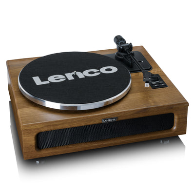 LENCO LS-410WA - Gramofon z 4 wbudowanymi głośnikami - Drewno